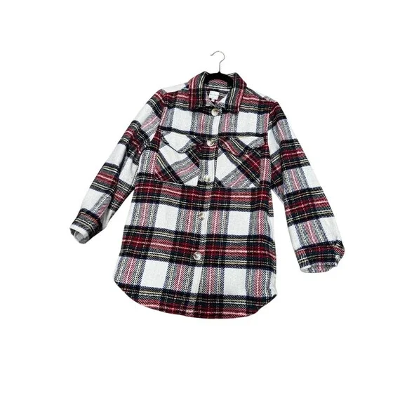 Ellison Shacket Shirt Jacket Womens Size S Red Green White Plaid Tartan - Picture 3 of 10